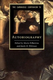 Cover of The Cambridge Companion to Autobiography by Maria Dibattista