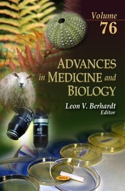 Cover of Advances in Medicine and Biology by Leon V. Berhardt
