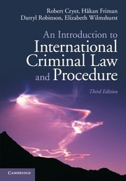 Front cover of An introduction to international criminal law and procedure by Robert Cryer