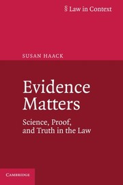 Cover of Evidence Matters by Susan Haack