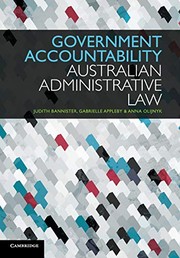 Front cover of Government Accountability by Judith Bannister