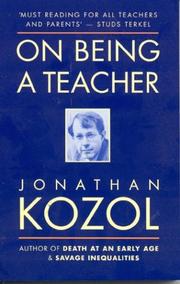 Cover of On being a teacher by Jonathan Kozol