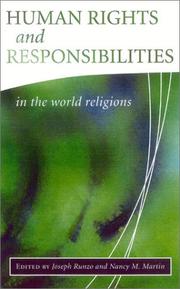 Front cover of Human Rights and Responsibilities in World Religions (Library of Global Ethics & Religion) by Joseph Runzo