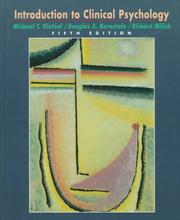 Cover of Introduction to clinical psychology by Michael T. Nietzel