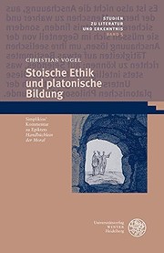 Front cover of Stoische Ethik und platonische Bildung by Christian Vogel