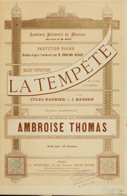 Cover of La tempete by Ambroise Thomas