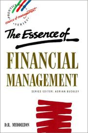 Cover of The essence of financial management by David Roderic Myddelton