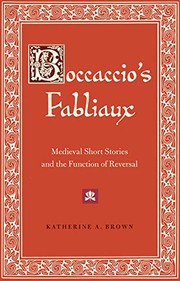 Cover of Boccaccio's Fabliaux by Katherine A. Brown