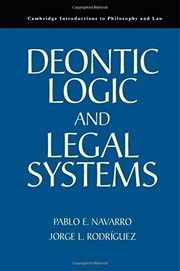 Cover of Deontic Logic and Legal Systems by Pablo E. Navarro