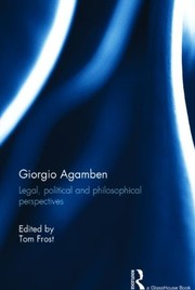 Front cover of Giorgio Agamben by Tom Frost
