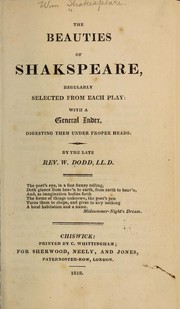 Front cover of The Beauties of Shakspeare by William Shakespeare