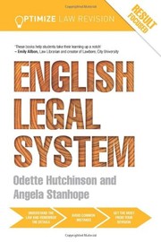 Front cover of Optimize English Legal System by Angela Stanhope