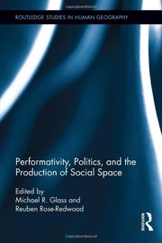 Front cover of Performativity, Politics, and the Production of Social Space by Michael R. Glass