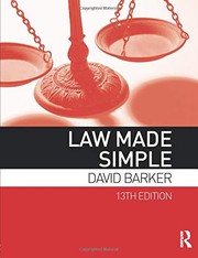 Cover of Law Made Simple by David Barker