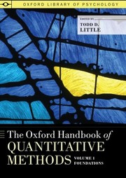 Front cover of The Oxford Handbook of Quantitative Methods, Volume 1 by Todd D. Little