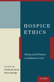 Cover of Hospice Ethics by Bruce Jennings