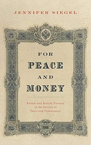 Front cover of For Peace and Money by Jennifer Siegel