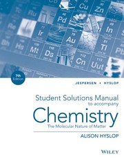 Front cover of Student Solutions Manual to accompany Chemistry by Neil D. Jespersen