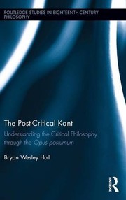 Cover of The Post-Critical Kant by Bryan Hall