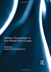 Cover of Military Occupations in First World War Europe by Sophie De Schaepdrijver