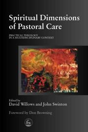 Front cover of Spiritual dimensions of pastoral care by David Willows