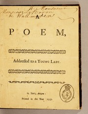 Front cover of A poem, addressed to a young lady by Henry Hulton