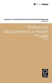 Front cover of Preference Measurement in Health by Glenn C. Blomquist