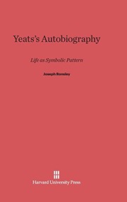 Cover of Yeats's Autobiography by Joseph Ronsley