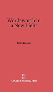 Cover of Wordsworth in a New Light by Emile Legouis