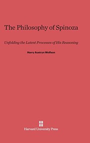 Front cover of The philosophy of Spinoza by Harry Austryn Wolfson