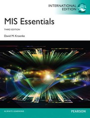Cover of MIS Essentials by David M. Kroenke