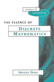 Front cover of The essence of discrete mathematics by Neville Dean