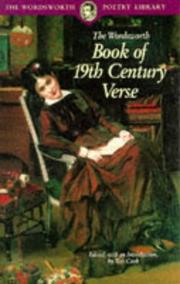 Front cover of Book of 19th Century Verse by Tim Cook