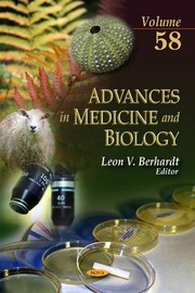 Cover of Advances in Medicine and Biology by Leon V. Berhardt