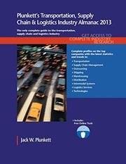 Cover of Plunkett's Transportation, Supply Chain & Logistics Industry Almanac 2013 by Jack W. Plunkett