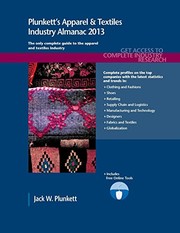 Front cover of Plunkett's Apparel & Textiles Industry Almanac 2013 by Jack W. Plunkett