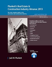 Front cover of Plunkett's Real Estate & Construction Industry Almanac 2013 by Jack W. Plunkett