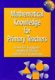 Cover of Mathematical knowledge for primary teachers by Jennifer Suggate