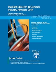Front cover of Plunkett's Biotech & Genetics Industry Almanac 2014 by Jack W. Plunkett