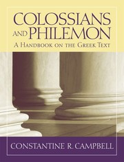 Cover of Colossians and Philemon by Constantine R. Campbell