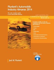 Front cover of Plunkett's Automobile Industry Almanac 2014 by Jack W. Plunkett