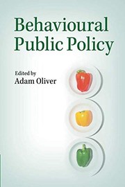Cover of Behavioural Public Policy by Adam Oliver