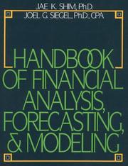 Front cover of Handbook of financial analysis, forecasting & modeling by Jae K. Shim