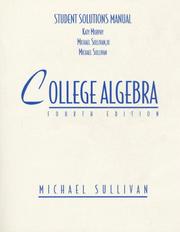 Front cover of Student Solutions Manual to Accompany Michael Sullivan's College Algebra by Katy Murphy