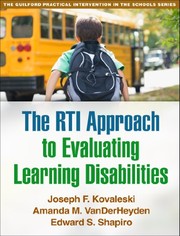 Front cover of The RTI Approach to Evaluating Learning Disabilities by Joseph F. Kovaleski