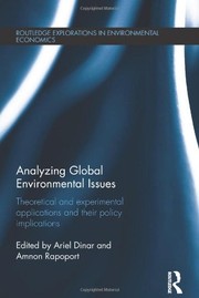 Cover of Analyzing Global Environmental Issues by Ariel Dinar