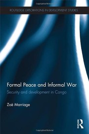 Front cover of Formal Peace and Informal War by Zoë Marriage