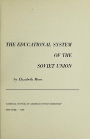 Front cover of The educational system of the Soviet Union by Elizabeth Moos