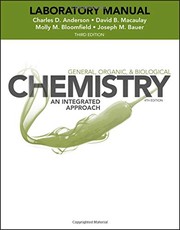 Front cover of Laboratory Experiments to Accompany General, Organic and Biological Chemistry by Charles Anderson