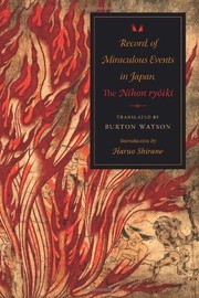 Front cover of Record of Miraculous Events in Japan by Burton Watson